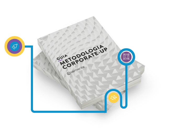 imagem de um livro com a capa escrita guia corporate-up
